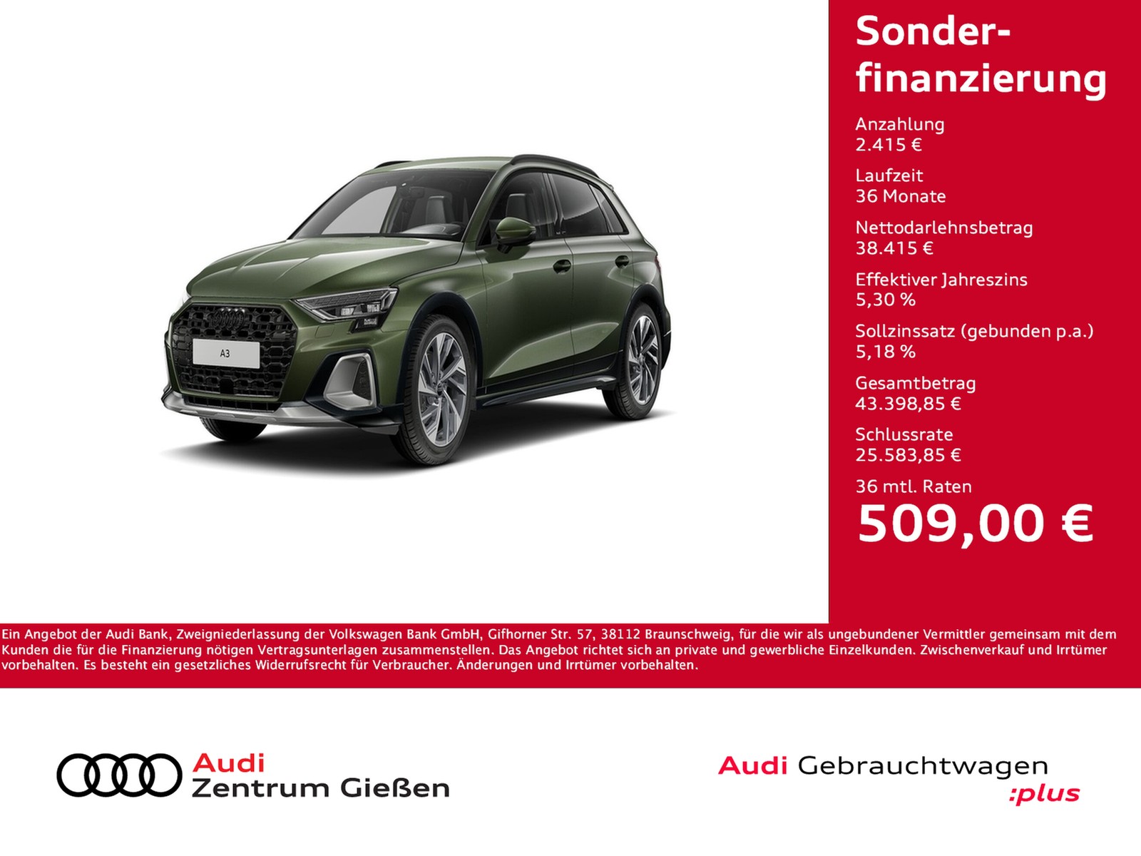 A3 allstreet 35 TFSI MATRIX AHK SONOS MMI Navi